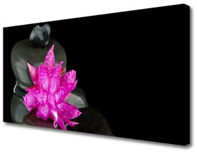Canvas kép Virág Fekete kövek 100x50 cm