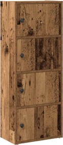 vidaXL antik fa színű szerelt fa könyvespolc 40x24x102 cm