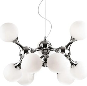 Ideal Lux - Csillár zsinóron NODI 9xE14/40W/230V fényezett króm/fehér