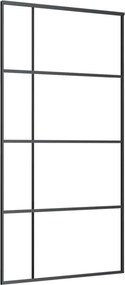 vidaXL fekete ESG üveg és alumínium tolóajtó 102,5x205 cm