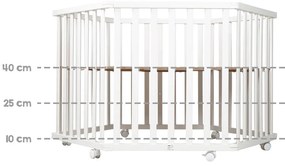 Fehér gurulós járóka állítható magassággal – Roba