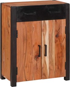 vidaXL Széf fiókkal Barna 55 x 30 x 75 cm Tömör Akácfa