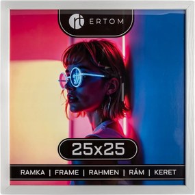 Fa kĂ©pkeret 25x25 ĂŒveg fehĂ©r nĂ©gyzet alakĂș