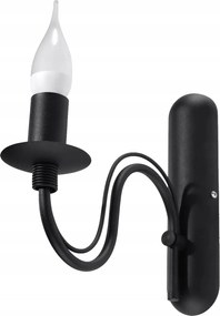Fali lámpa Minerwa Fekete Sollux Lighting 1x E14 Modern Fém