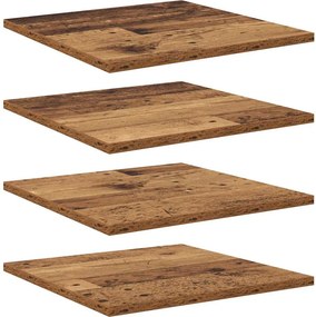 vidaXL Polcos könyvespolc 4 pcs Barna 40 x 40 x 1,5 cm Faanyag