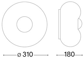 Ideal Lux - LED Mennyezeti lámpa ARIZONA 2xGX53/9W/230V átm. 31 cm fehér