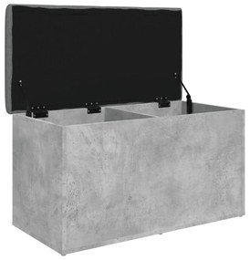 betonszürke szerelt fa tárolópad 82 x 42 x 45 cm