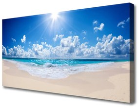 Vászonkép falra Sun Beach Sea Landscape 100x50 cm