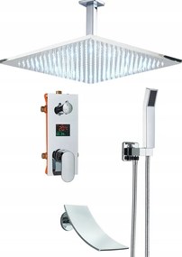 Zuhany csaptelep Króm 40 Led LCD Falsík alatti zuhany szett