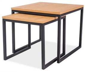Largo Duo Dohányzóasztal Tölgy/Fekete