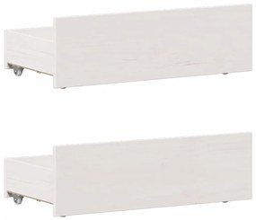 fehér tömör fenyőfa ágy matrac nélkül fejtámlával 90 x 200 cm