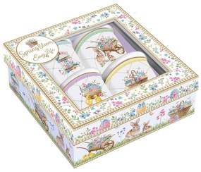 Spring Bloom húsvéti porcelán eszpresszó kávés pohár 4 személyes szett díszdobozban