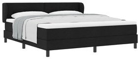 Boxspring Ágy Mattal Fekete 180x200 cm Szövet