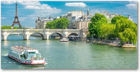 Fotó kép edzett üveg Szajna Párizs 140x70