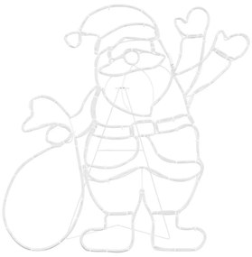 Mikulás Fény 168 LED-del Sokszínű 58.5 x 60 x 1.3 cm Vas