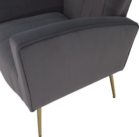 Relaxfotel, szürke Velvet szövet, BARET