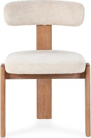 Krémszínű kárpitozott étkezőszék szett 2 db-os Nadia – MOME