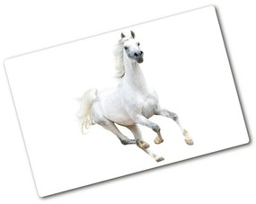 Üveg vágódeszka Fehér arab ló pl-ko-80x52-f-99028092