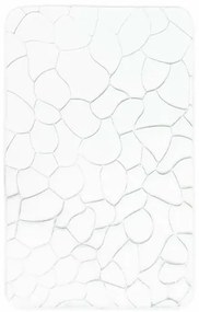 Kövek fürdőszobaszőnyeg memóriahabbal, fehér, 50 x 80 cm, 50 x 80 cm