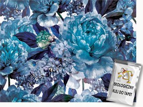 Fotótapéta Flizelina Virágok Kék Növények Bazsarózsa 100x75 ragasztó