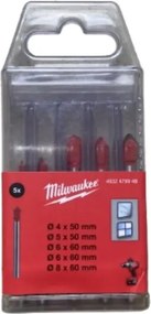 5 részes milwaukee üveg és csempefúró készlet