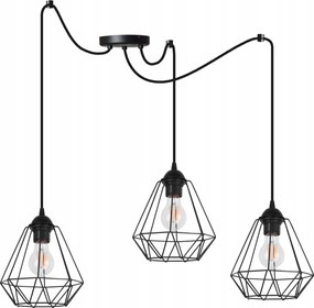 Mennyezeti Lámpa Lógó Fekete Csillár Hármas Pók Loft Nappali