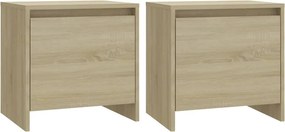 vidaXL 2 db sonoma tölgy éjjeliszekrény 45x34x44,5 cm