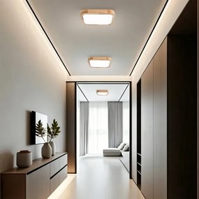 Brilagi - dimmelhető LED lámpa WOODLINE SQUARE LED/48W/230V tölgy 40x40 cm + távirányító
