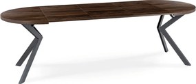 Bővíthető étkezőasztal Dió/Fekete színben. 100-250 cm Lukas