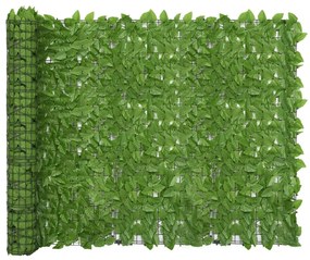 Zöld leveles erkélyparaván 500 x 150 cm