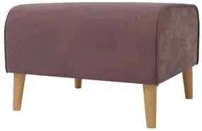 Rózsaszín bársony lábtartó Carole – Ropez