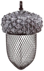 Felakasztható makk alakú madáretető, ráccsal