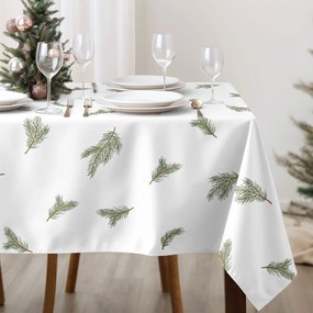 Goldea karácsonyi pamut asztalterítő - fenyő ág mintás 80 x 80 cm