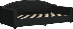 vidaXL fekete szövet kanapéágy 90 x 190 cm