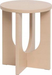 Dohányzóasztal Kerek Bézs Minimalista Mdf Bloom 50,5 X 40 CM
