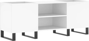 vidaXL fehér szerelt fa hanglemezszekrény 121x38x48 cm
