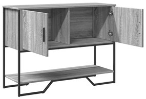 szürke sonoma szerelt fa dohányzóasztal 100x35x74,5 cm