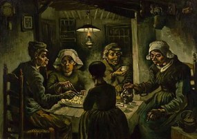 Vincent van Gogh - Festmény reprodukció The Potato Eaters, 1885, (40 x 30 cm)