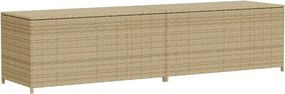 vidaXL vegyes bézs polyrattan kerti tárolóláda 469 L