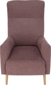 Füles fotel, fáradt rózsaszín/tölgy, SAMY