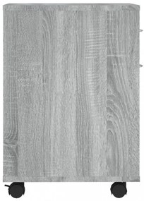 szürke sonoma színű szerelt fa kerekes szekrény 45 x 38 x 54 cm