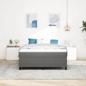 Boxspring Ágy Világosszürke 160x200 cm Corduroy Szövet