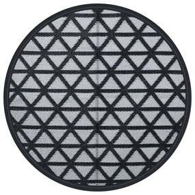 kültéri szőnyeg ARAKIL fekete Ø120 cm PP