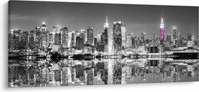 Kép - New York és a lila felhőkarcoló (120x50 cm)