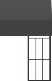 antracitszürke falra szerelhető szövetpavilon 3 x 3 m