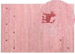 Rózsaszín gabbeh gyapjúszőnyeg 200 x 300 cm YULAFI Beliani