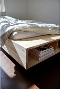 Natúr színű borovi fenyő egyszemélyes ágy ágytámla nélkül, ágyráccsal 90x200 cm Merge – Karup