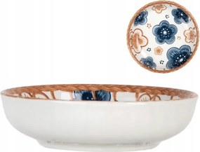 Kerámia tál Annemie barna-kék díszítéssel 50 ml