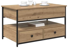 vidaXL Dohányzóasztal fiókkal Artisan tölgy 85 x 50 x 50 cm Faanyag