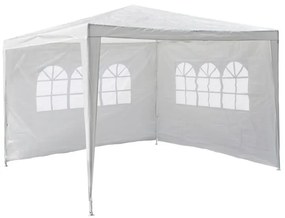 GARTHEN Kerti sátor fehér 3 x 3 m + 2 oldalfal
